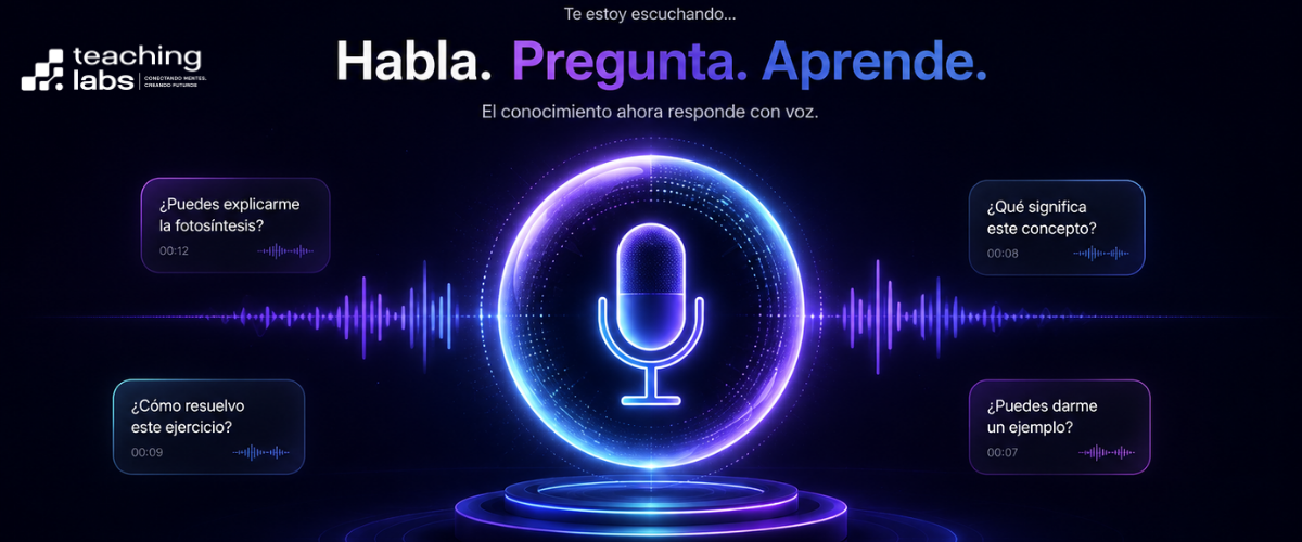 Asistente de voz de Teaching Labs — Habla, pregunta y aprende